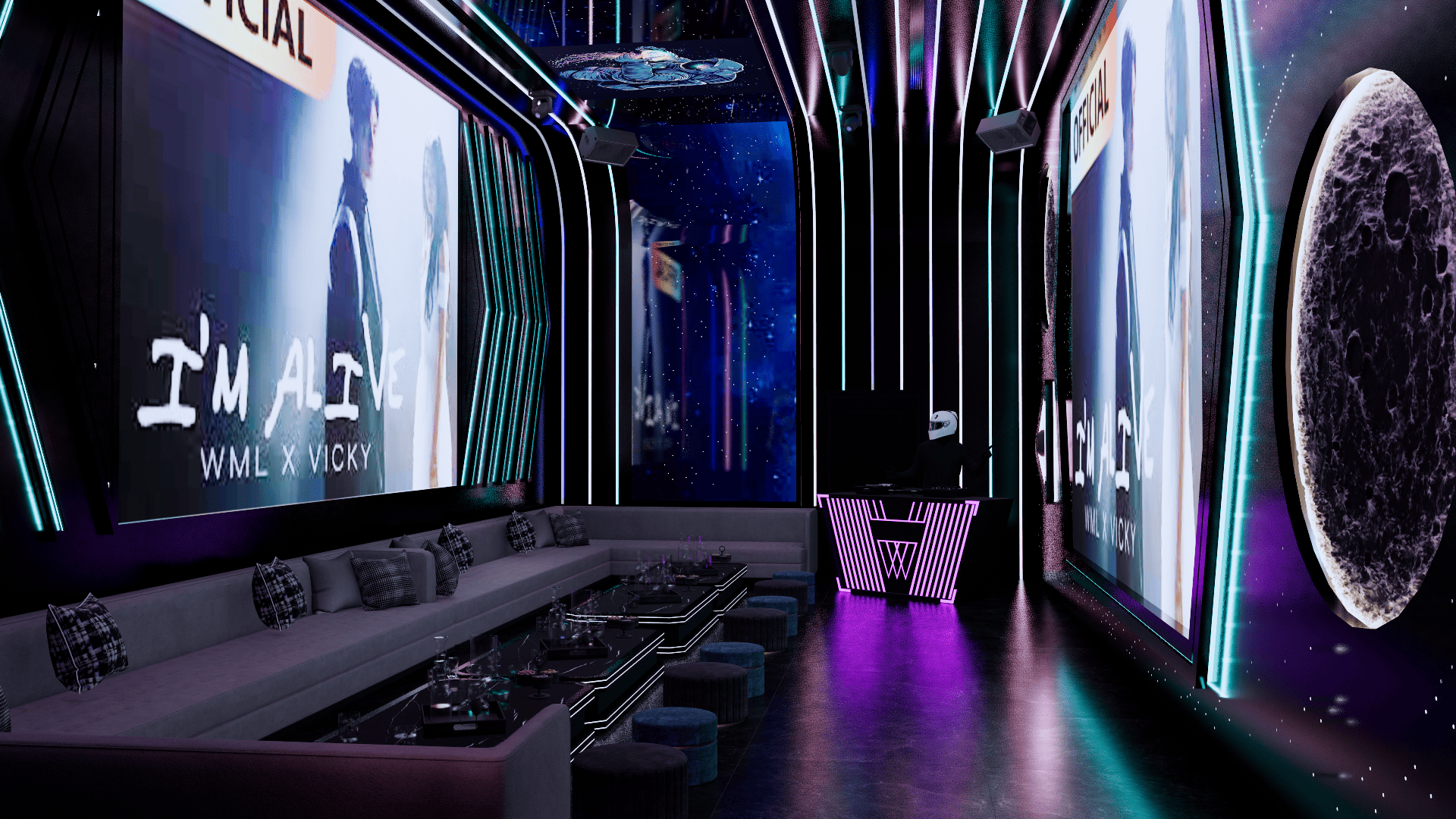 招待會所牆面細節